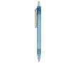 Stylo en plastique recyclé en couleurs transparentes couleur bleu clair transparent