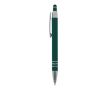 Stylo en aluminium avec finition soft-touch et 3 anneaux argentés couleur vert foncé