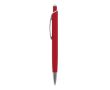 Stylo en aluminium avec finition soft-touch de différentes couleurs couleur rouge