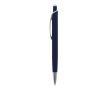 Stylo en aluminium avec finition soft-touch de différentes couleurs couleur bleu foncé