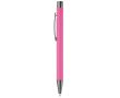 Stylo en aluminium avec finition douce au toucher et encre bleue couleur rose
