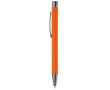 Stylo en aluminium avec finition douce au toucher et encre bleue couleur orange