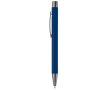Stylo en aluminium avec finition douce au toucher et encre bleue couleur bleu foncé