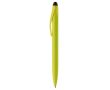 Stylo en plastique avec mécanisme rotatif et pointeur noir couleur vert lime