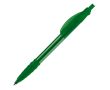 Stylo transparent en plastique avec prise en caoutchouc fabriqué en UE couleur vert transparent