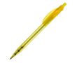 Stylo transparent de couleurs avec clip incurvé fabriqué en UE couleur jaune transparent