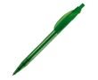 Stylo transparent de couleurs avec clip incurvé fabriqué en UE couleur vert transparent
