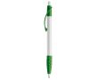 Stylo blanc avec détails colorés et poignée texturée couleur vert