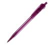 Stylo en plastique transparent avec clip original couleur violet transparent