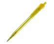 Stylo en plastique transparent avec clip original couleur jaune transparent