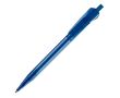 Stylo en plastique transparent avec clip original couleur bleu transparent