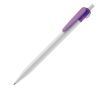 Stylo en plastique blanc avec clip original couleur violet