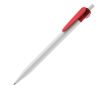 Stylo en plastique blanc avec clip original couleur rouge