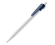 Stylo en plastique blanc avec clip original couleur bleu foncé