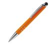 Petit stylo en aluminium de couleurs vives avec pointeur noir couleur orange