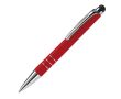 Petit stylo en aluminium de couleurs vives avec pointeur noir couleur rouge
