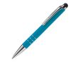 Petit stylo en aluminium de couleurs vives avec pointeur noir couleur bleu
