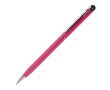 Stylo fin en métal de couleurs vives avec pointeur noir couleur rose