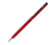 Stylo fin en métal de couleurs vives avec pointeur noir couleur rouge