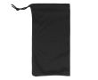 Étui noir pour lunettes de soleil en RPET avec cordon de serrage couleur noir