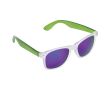 Lunettes de soleil néon avec montures effet glacé protection UV400 couleur vert lime transparent