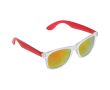 Lunettes de soleil néon avec montures effet glacé protection UV400 couleur rouge transparent