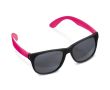Lunettes de soleil néon avec montures noires protection UV400 couleur rose
