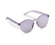 Lunettes de soleil rétro de même tonalité pastel UV400 couleur violet