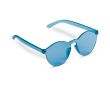 Lunettes de soleil rétro de même tonalité pastel UV400 couleur bleu ciel