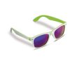 Lunettes de soleil bicolores avec montures colorées protection UV400 couleur vert clair