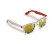 Lunettes de soleil bicolores avec montures colorées protection UV400 couleur rouge