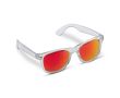 Lunettes de soleil transparentes montures colorées protection UV400 couleur rouge transparent
