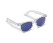 Lunettes de soleil transparentes montures colorées protection UV400 couleur bleu transparent