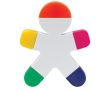 Marqueur en forme de bonhomme avec 5 marqueurs inclus couleur blanc