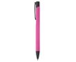 Stylo en aluminium avec revêtement en caoutchouc de plusieurs couleurs couleur rose