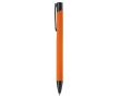 Stylo en aluminium avec revêtement en caoutchouc de plusieurs couleurs couleur orange