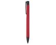 Stylo en aluminium avec revêtement en caoutchouc de plusieurs couleurs couleur rouge