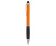 Stylo rotatif en plusieurs couleurs avec pointeur, encre bleue couleur orange