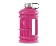 Grande bouteille en plastique avec poignée et bouchon fixe 2,2L couleur rose transparent
