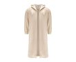 Peignoir avec deux poches, capuche et ceinture à la taille couleur beige
