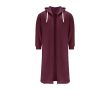 Peignoir avec deux poches, capuche et ceinture à la taille couleur bordeaux