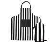 Ensemble de tablier et gant de barbecue avec design à rayures Segaform couleur blanc/noir