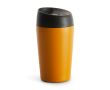 Verre à emporter avec fonction ouverture et fermeture à bouton 240ml couleur orange