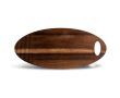 Planche à découper en forme ovale en bois d'acacia FSC couleur bois
