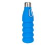 Bouteille en silicone sans BPA pliable avec mousqueton 550ml couleur bleu