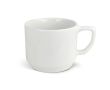 Tasse céramique blanche avec une poignée rectangulaire compacte 250ml couleur blanc