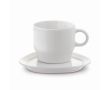 Tasse à café avec soucoupe triangulaire fabriquée en UE 180ml couleur blanc