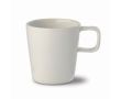 Tasse en céramique avec poignée carrée sur la partie supérieure 180ml couleur blanc