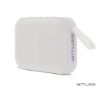 Enceinte bluetooth portable de forme rectangulaire couleur blanc