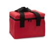 Grande glacière carrée en polyester avec anses pour le transport couleur rouge